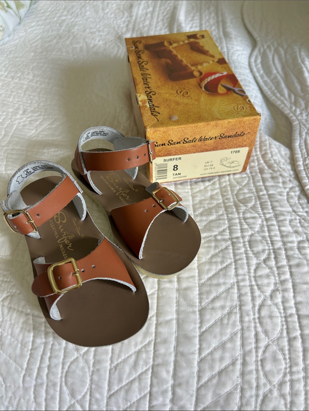 Salt Water Sandals by Hoy Surfer Kids' Sandals - Tan